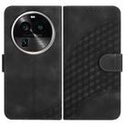For OPPO Find X6 Pro Elephant Head Embossed Phone Leather Case with Lanyard(Black) - 1