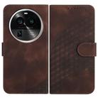 For OPPO Find X6 Pro Elephant Head Embossed Phone Leather Case with Lanyard(Coffee) - 1