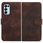 For OPPO Reno5 4G / 5G / Find X3 Lite Elephant Head Embossed Phone Leather Case with Lanyard(Coffee) - 1