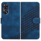 For OPPO Reno8 T 4G Elephant Head Embossed Phone Leather Case with Lanyard(Royal Blue) - 1