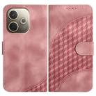 For OPPO A5 Pro 5G Elephant Head Embossed Phone Leather Case with Lanyard(Pink) - 1