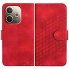 For OPPO A5 Pro 5G Elephant Head Embossed Phone Leather Case with Lanyard(Red) - 1