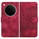 For OPPO Find X8s+ Elephant Head Embossed Phone Leather Case with Lanyard(Rose Red) - 1
