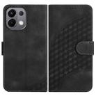 For OPPO K13 5G Elephant Head Embossed Phone Leather Case with Lanyard(Black) - 1