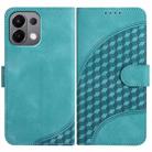 For OPPO K13 5G Elephant Head Embossed Phone Leather Case with Lanyard(Light Blue) - 1