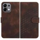 For OPPO K13 5G Elephant Head Embossed Phone Leather Case with Lanyard(Coffee) - 1