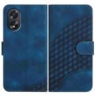 For OPPO A38 /  A18 Elephant Head Embossed Phone Leather Case with Lanyard(Royal Blue) - 1