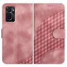 For OPPO A36 / A76 / A96 / K10 4G Elephant Head Embossed Phone Leather Case with Lanyard(Pink) - 1
