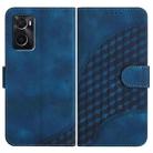 For OPPO A36 / A76 / A96 / K10 4G Elephant Head Embossed Phone Leather Case with Lanyard(Royal Blue) - 1