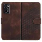 For OPPO A36 / A76 / A96 / K10 4G Elephant Head Embossed Phone Leather Case with Lanyard(Coffee) - 1