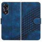 For OPPO A78 5G / A1x Elephant Head Embossed Phone Leather Case with Lanyard(Royal Blue) - 1