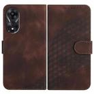 For OPPO A78 5G / A1x Elephant Head Embossed Phone Leather Case with Lanyard(Coffee) - 1