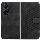 For OPPO A98 5G Elephant Head Embossed Phone Leather Case with Lanyard(Black) - 1