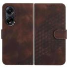 For OPPO A98 5G Elephant Head Embossed Phone Leather Case with Lanyard(Coffee) - 1