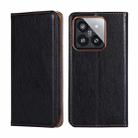 For Xiaomi 14 Pro Gloss Oil Solid Color Magnetic Leather Phone Case(Black) - 1