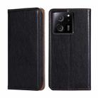 For Xiaomi Redmi K60 Ultra Gloss Oil Solid Color Magnetic Leather Phone Case(Black) - 1