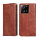 For Xiaomi Redmi K60 Ultra Gloss Oil Solid Color Magnetic Leather Phone Case(Brown) - 1