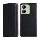 For Xiaomi Redmi 13C 4G Gloss Oil Solid Color Magnetic Leather Phone Case(Black) - 1