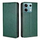 For Xiaomi Redmi Note 13 4G Gloss Oil Solid Color Magnetic Leather Phone Case(Green) - 1