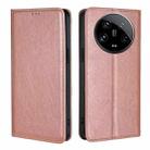 For Xiaomi 14 Ultra 5G Gloss Oil Solid Color Magnetic Leather Phone Case(Rose Gold) - 1