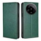 For Xiaomi 14 Ultra 5G Gloss Oil Solid Color Magnetic Leather Phone Case(Green) - 1