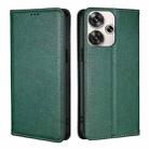 For Xiaomi Redmi Turbo 3 5G Gloss Oil Solid Color Magnetic Leather Phone Case(Green) - 1