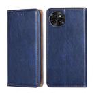 For Itel S23 4G Gloss Oil Solid Color Magnetic Leather Phone Case(Blue) - 1