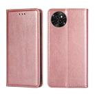 For Itel S23 4G Gloss Oil Solid Color Magnetic Leather Phone Case(Rose Gold) - 1