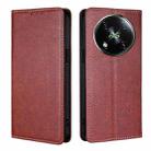 For Itel RS4 4G Gloss Oil Solid Color Magnetic Leather Phone Case(Brown) - 1