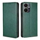 For Itel P55+ 4G Gloss Oil Solid Color Magnetic Leather Phone Case(Green) - 1