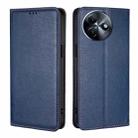 For Itel S24 4G Gloss Oil Solid Color Magnetic Leather Phone Case(Blue) - 1