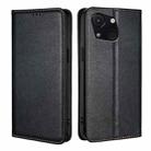 For Itel A50C 4G Gloss Oil Solid Color Magnetic Leather Phone Case(Black) - 1