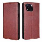 For Itel A50C 4G Gloss Oil Solid Color Magnetic Leather Phone Case(Brown) - 1