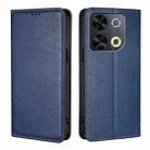 For Itel P65 Gloss Oil Solid Color Magnetic Leather Phone Case(Blue) - 1