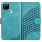 For Realme C12/C15/C25/C25s/7i Global/Narzo 20 YX0060 Elephant Head Embossed Phone Leather Case with Lanyard(Light Blue) - 1