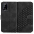 For Realme 7 5G/V5 5G/Q2 5G/Narzo 30 Pro 5G YX0060 Elephant Head Embossed Phone Leather Case with Lanyard(Black) - 1