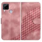 For Realme C15/C12/Narzo 20/7i Global YX0060 Elephant Head Embossed Phone Leather Case with Lanyard(Pink) - 1