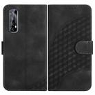 For Realme 7 4G/Narzo 20 Pro YX0060 Elephant Head Embossed Phone Leather Case with Lanyard(Black) - 1