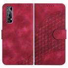 For Realme 7 4G/Narzo 20 Pro YX0060 Elephant Head Embossed Phone Leather Case with Lanyard(Rose Red) - 1