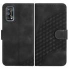 For Realme 7 Pro Elephant Head Embossed Phone Leather Case with Lanyard(Black) - 1