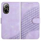 For Realme C67 4G Global YX0060 Elephant Head Embossed Phone Leather Case with Lanyard(Light Purple) - 1