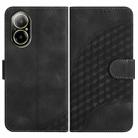 For Realme C67 4G Global YX0060 Elephant Head Embossed Phone Leather Case with Lanyard(Black) - 1