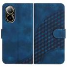For Realme C67 4G Global YX0060 Elephant Head Embossed Phone Leather Case with Lanyard(Royal Blue) - 1