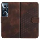 For Realme C65 4G YX0060 Elephant Head Embossed Phone Leather Case with Lanyard(Coffee) - 1