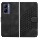 For Realme C33 2022 Global/2023 Global YX0060 Elephant Head Embossed Phone Leather Case with Lanyard(Black) - 1