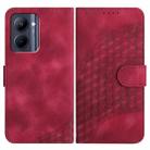 For Realme C33 2022 Global/2023 Global YX0060 Elephant Head Embossed Phone Leather Case with Lanyard(Rose Red) - 1