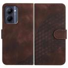 For Realme C33 2022 Global/2023 Global YX0060 Elephant Head Embossed Phone Leather Case with Lanyard(Coffee) - 1