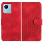For Realme C30 4G/Narzo 50i Prime/C30s Elephant Head Embossed Phone Leather Case with Lanyard(Red) - 1