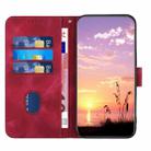 For Realme C75 Global Elephant Head Embossed Phone Leather Case with Lanyard(Rose Red) - 3