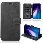 For Xiaomi Redmi Note 8 Calf Texture Magnetic Buckle Horizontal Flip Leather Case with Holder & Card Slots & Wallet & Photo Frame(Black) - 1